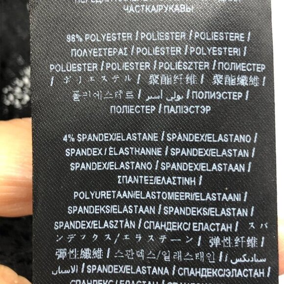 Guess Black Lace Chevron Sheer Short Sleeve Top size S - Picture 9 of 16